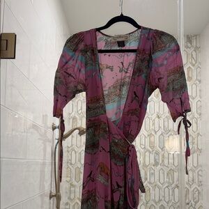 Jessie Western Silk Wrap Dress